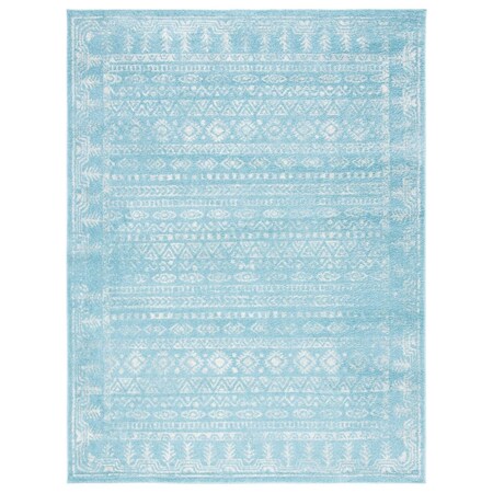 Safavieh 8 x 10 ft. Tulum Contemporary Rectangle Rug, Aqua & Ivory TUL271K-8